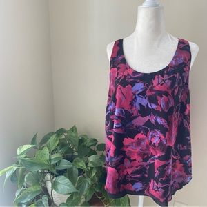 Dalia Lined Sleeveless Floral Print Top